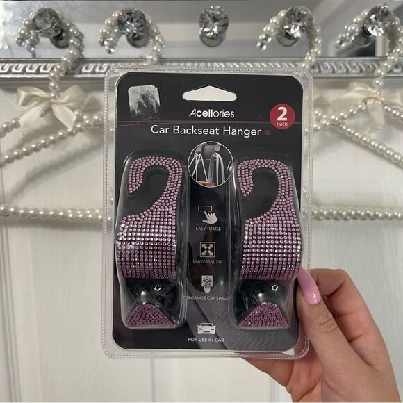 Pink Bedazzled Car Hanging Hooks - Picture 1 of 4